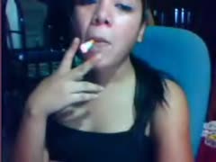 For her guy, a horny honey flashes her ass on the webcam.